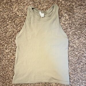 Athleta Renew Seamless Ribbed Racerback Tank Green Large